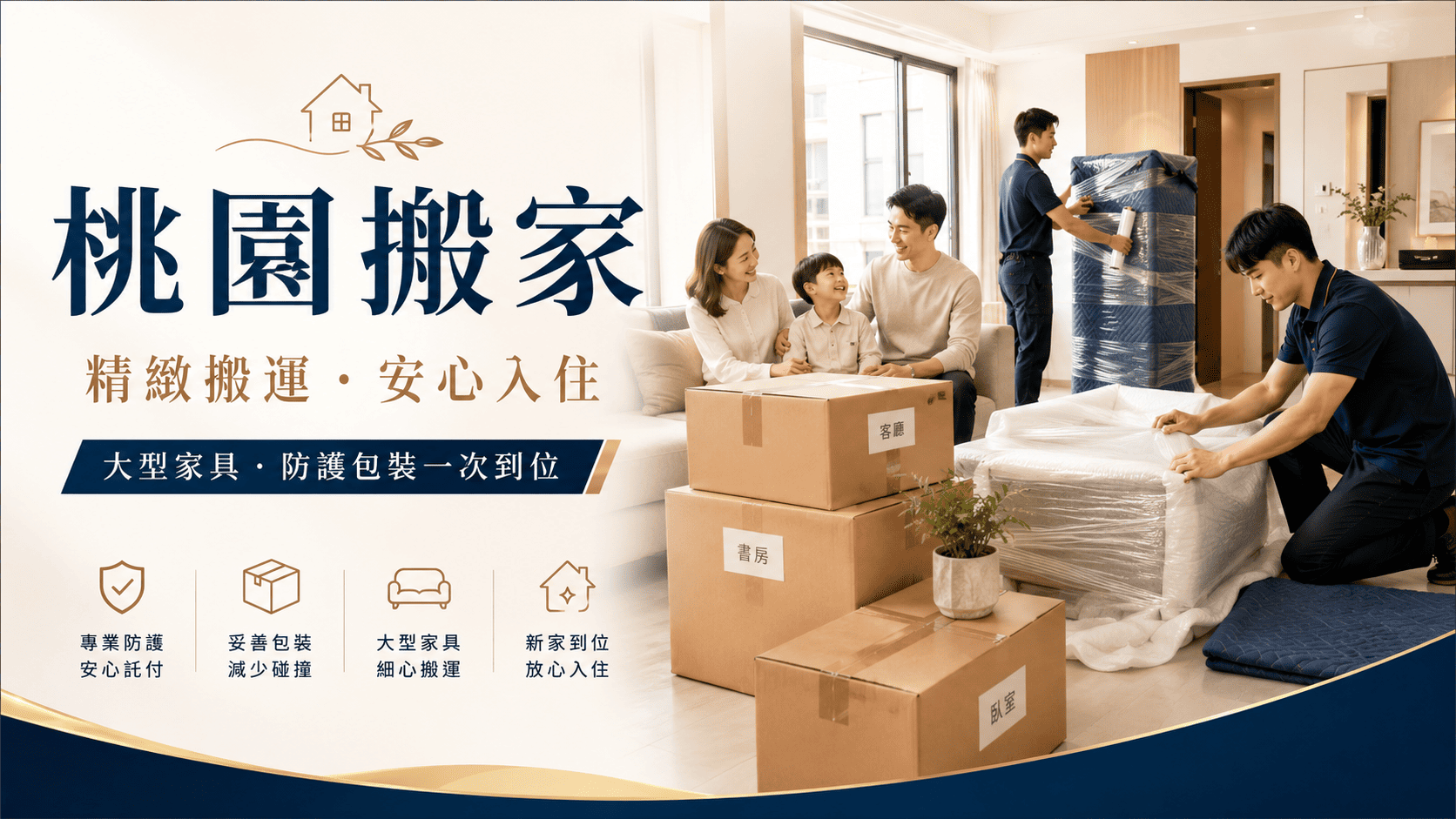 桃園近年人口持續成長,從桃園區、中壢、八德、龜山、蘆竹到青埔地區,都有大量桃園搬家需求。