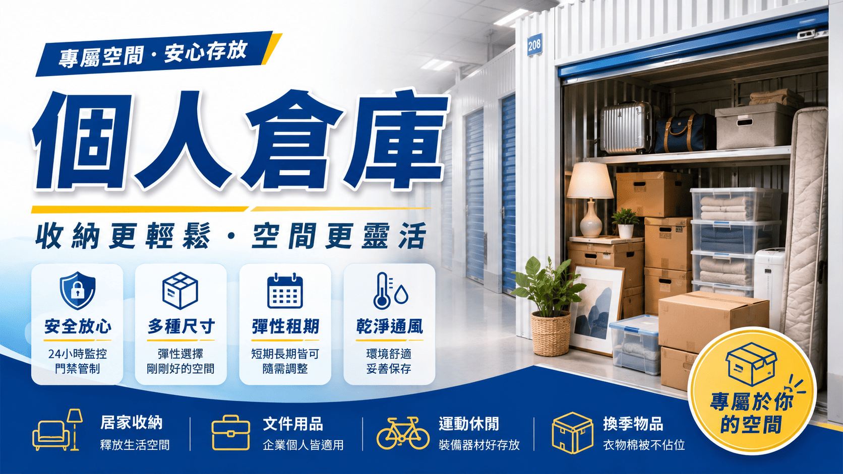 現在居住空間越來越精簡,不少人開始使用個人倉庫來存放換季衣物