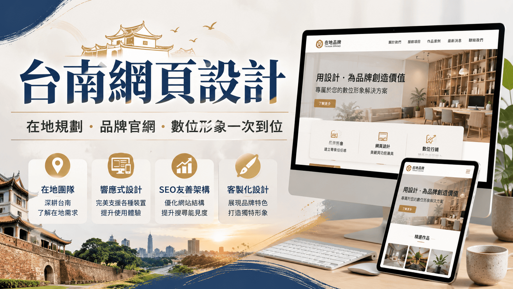 台南網頁設計不只是做一個漂亮網站,而是要整合品牌形象、使用者體驗、SEO 架構、內容規劃與詢問轉換。