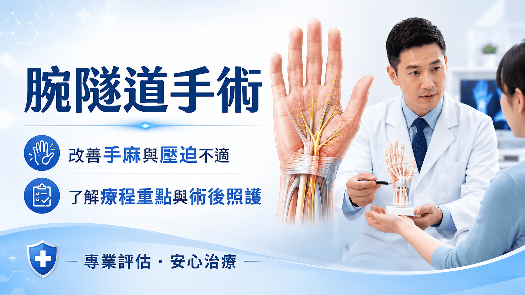 腕隧道症候群是造成手麻、手指刺痛、夜間麻醒和手部無力的常見原因之一。