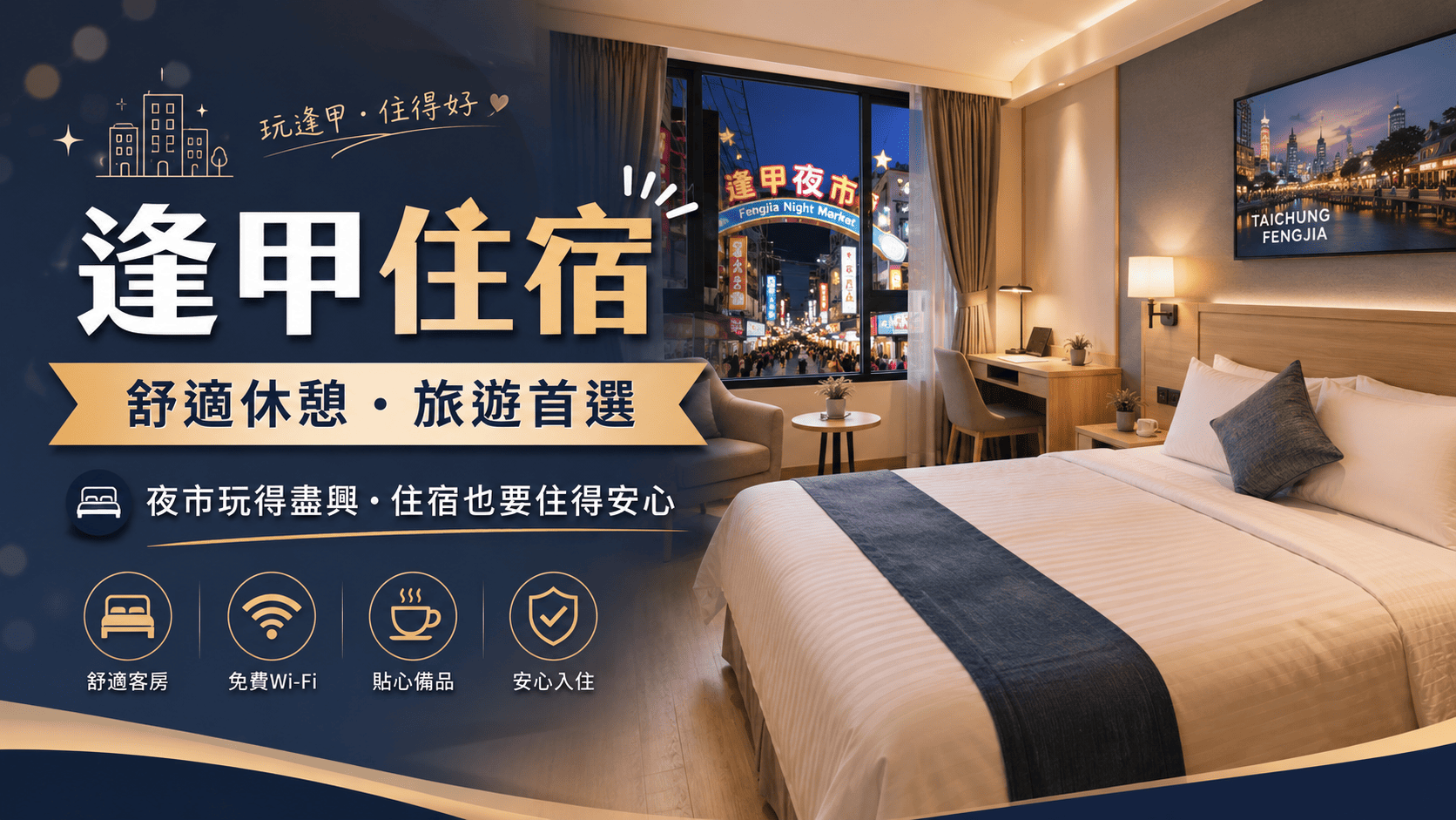 安排台中旅遊時,逢甲商圈是不少情侶、學生族群、家庭與朋友團體會優先考慮的住宿區域。
