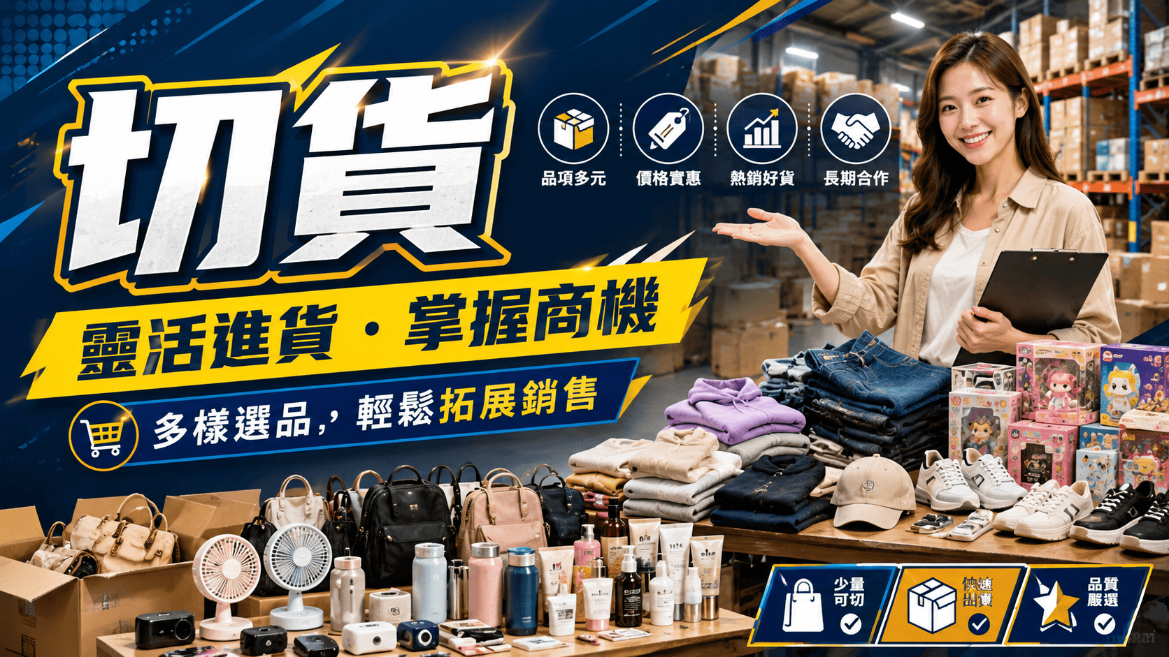過季商品這些商品即使仍可正常銷售,只要長期占用倉庫,就會產生租金、盤點、人力與資金周轉壓力,因此不少業者會透過庫存切貨公司一次處理。