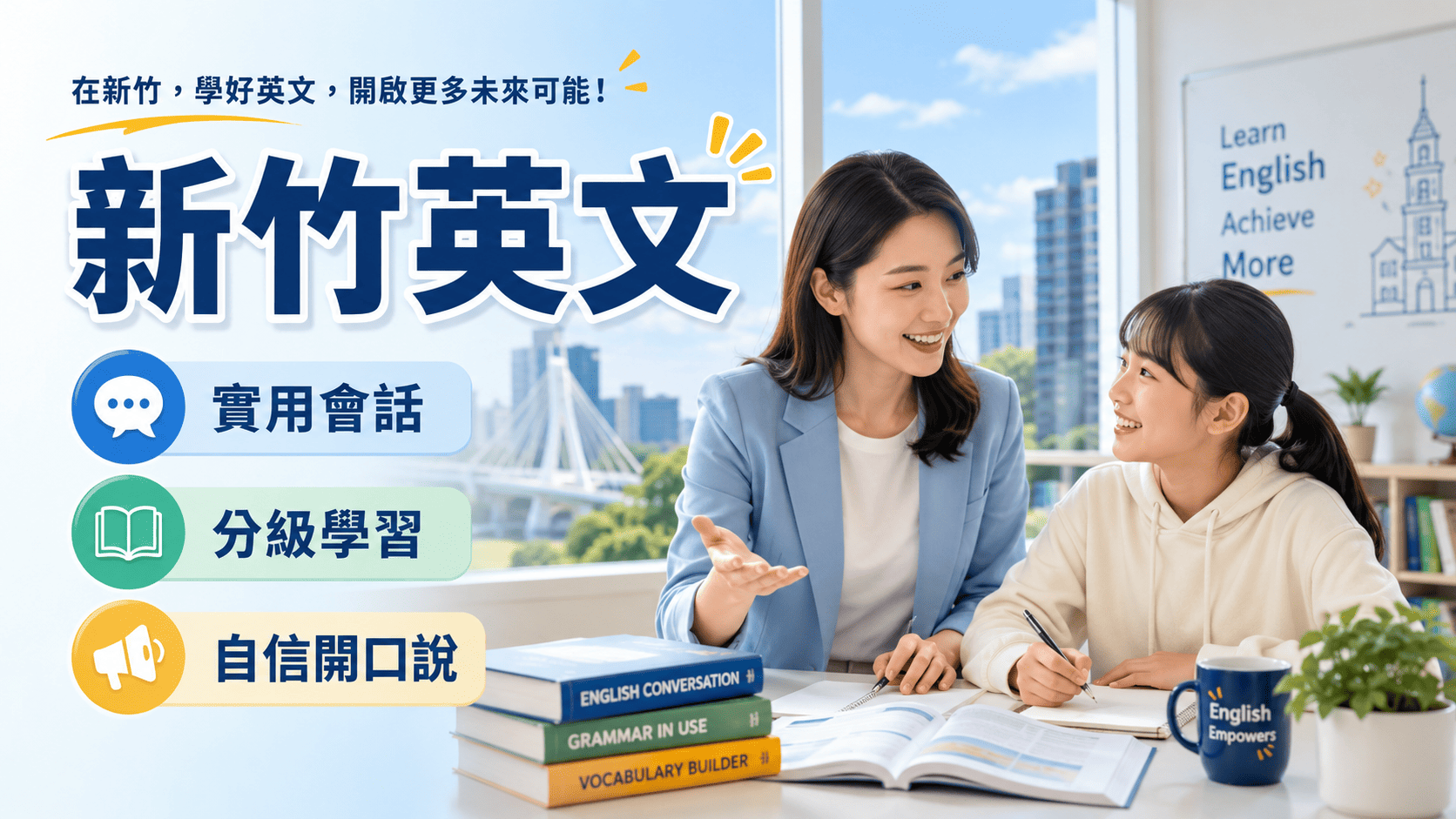新竹與竹北的英文補習班選擇不少,不同機構在招收年齡、教學方式、課程內容與班級規模上各有特色。