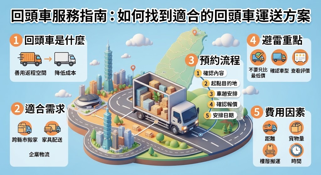 回頭車服務指南:如何找到適合的回頭車運送方案