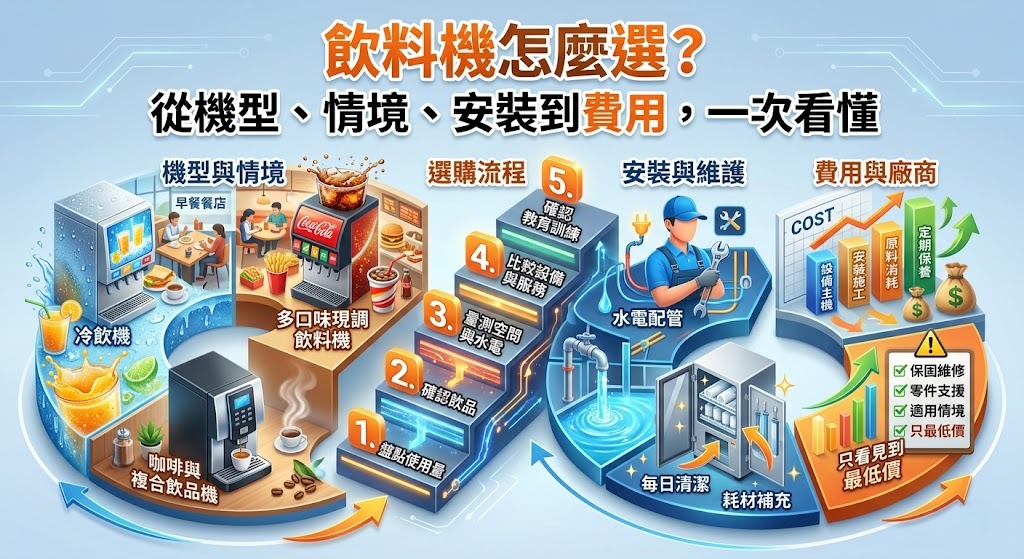 飲料機怎麼選？從機型、使用情境、安裝流程到費用一次看懂