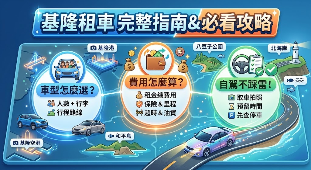 基隆租車怎麼選？租車流程、費用、車型與自駕注意事項完整指南