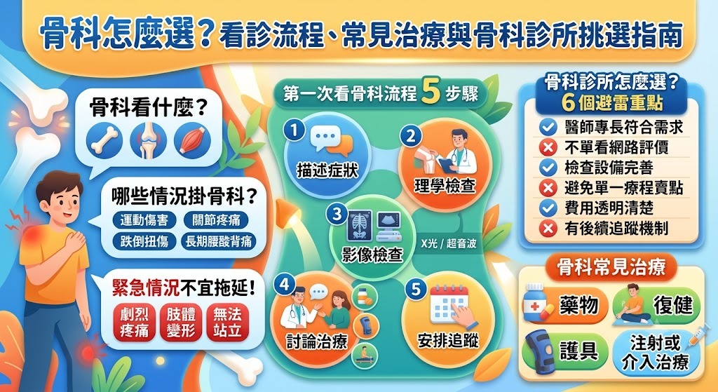 骨科怎麼選？看診流程、常見治療與骨科診所挑選指南